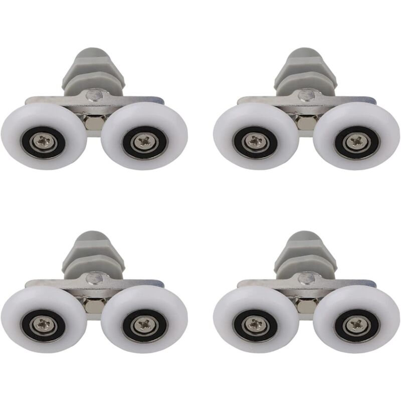 4 Stück 25mm Doppelrollen Für Duschtür, Ersatzrollen Für Schiebetüren Im Badezimmer, Duschrollen-ersatzteile