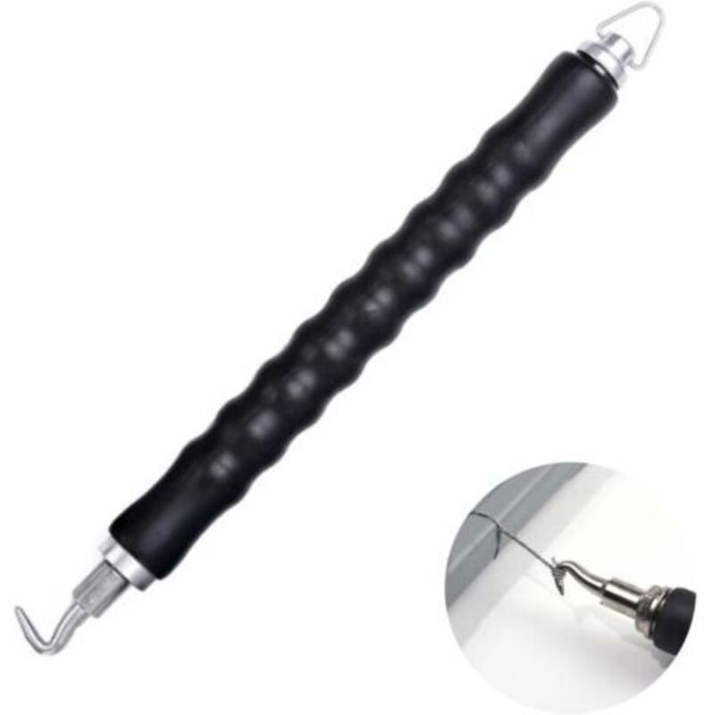 Halbautomatische, Einziehbare Häkelnadel, Drahtverdriller Für Armierungsdraht, Metall-twister Mit Weichem Griff, Geeignet Für Metalldraht Zur Reduzierung Der Handermüdung (schwarz)