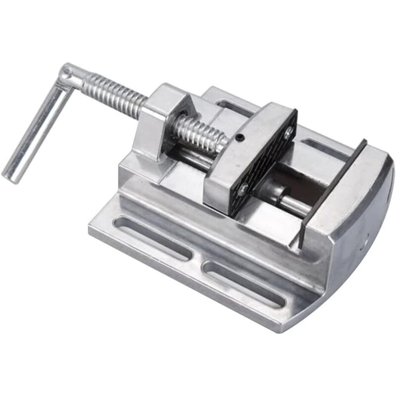 Säulenbohrmaschinen-schraubstock, 2,5" Spannweite, Aluminiumlegierung-bankschraubstock Mit Führungsschiene Für Elektriker Und Tischler