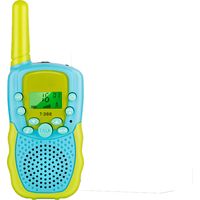Kinder-walkie-talkies, Lcd-hintergrundbeleuchtete Taschenlampe, Spielzeug-geschenke Für 3-12 Jahre, Camping, Outdoor-abenteuer (1 Paar, Blau-grün)