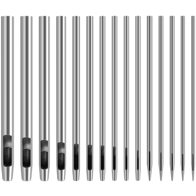 15 Stück Lederlocher, Lochzangen-werkzeug Für Lederarbeiten, 0,5 Mm–6 Mm, Geeignet Für Armbänder, Uhrenarmbänder Und Gürtel