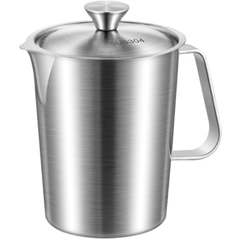 2-liter-edelstahl-messbecher Mit Ausguss, Milch-, Kaffee- Und Latte-krug, Muster