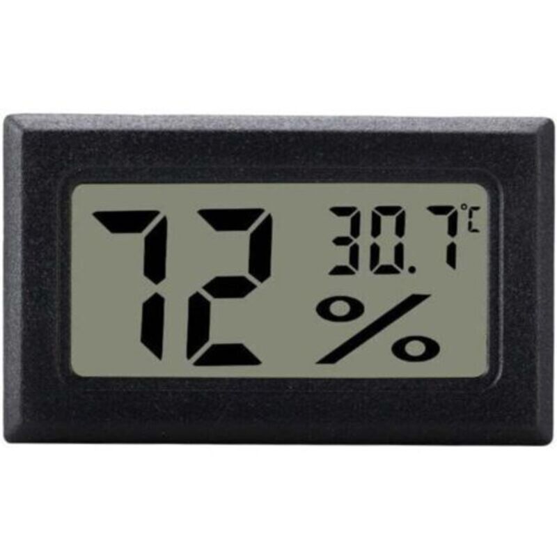 Schwarzes Digitales Hygrometer Zur Überwachung Der Innenraumklimatisierung, Mini-lcd