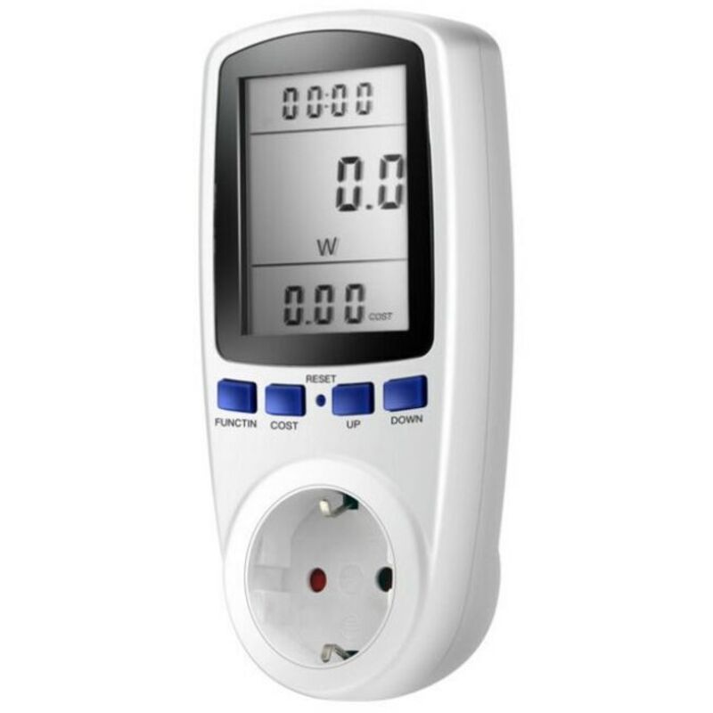 Energiezähler Wattmeter Steckdose, Stromverbrauchszähler Mit 7 Modi, Energiezähler Mit Lcd-bildschirm Zur Energieeinsparung, 3680w