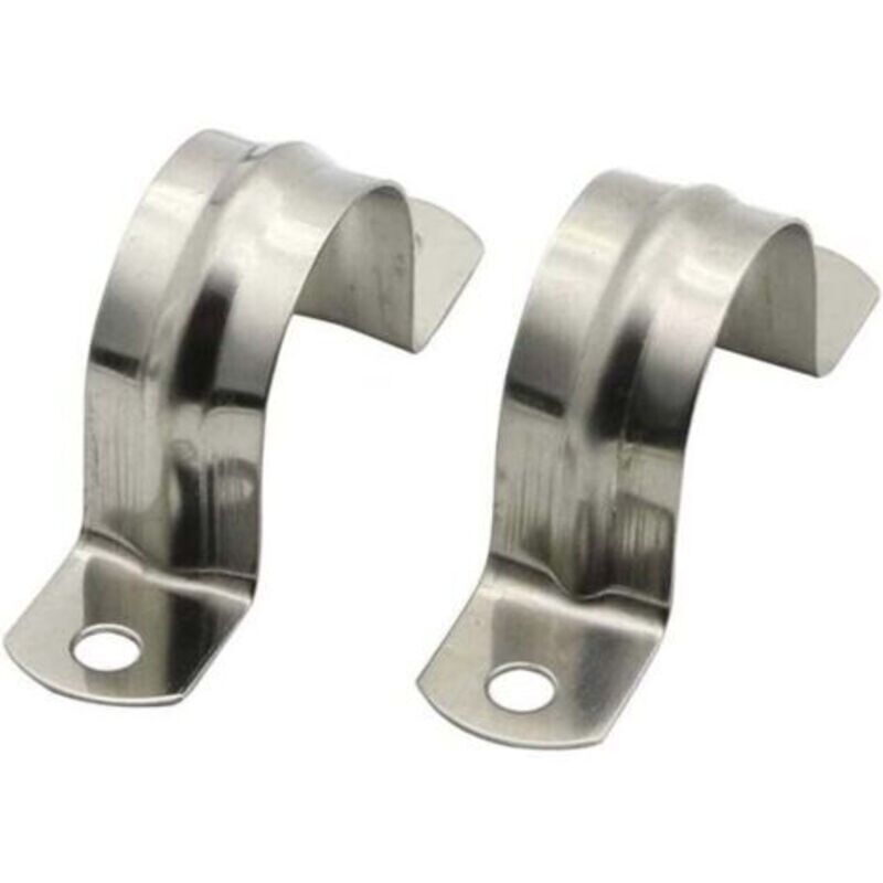 40mm/1,57" 2 Stück Rohrschellen Aus Edelstahl 304, U-förmige Rohrklemmen, Sattelklemmen Mit Zwei Löchern Für Spannbänder