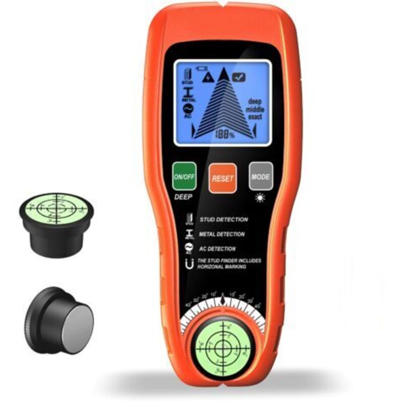 Wandmontierter Betonscanner Mit Prozent- Und Intensitätsanzeige, 6-in-1-metalldetektor Und Stromkabeldetektor