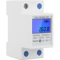 Einzähler Für Den Hausgebrauch, Einphasig, Digitaler Lcd-stromzähler Mit Din-schiene, Kwh-stromzähler, Digitaler Kilowattstunden-zähler Mit Hintergrundbeleuchtung
