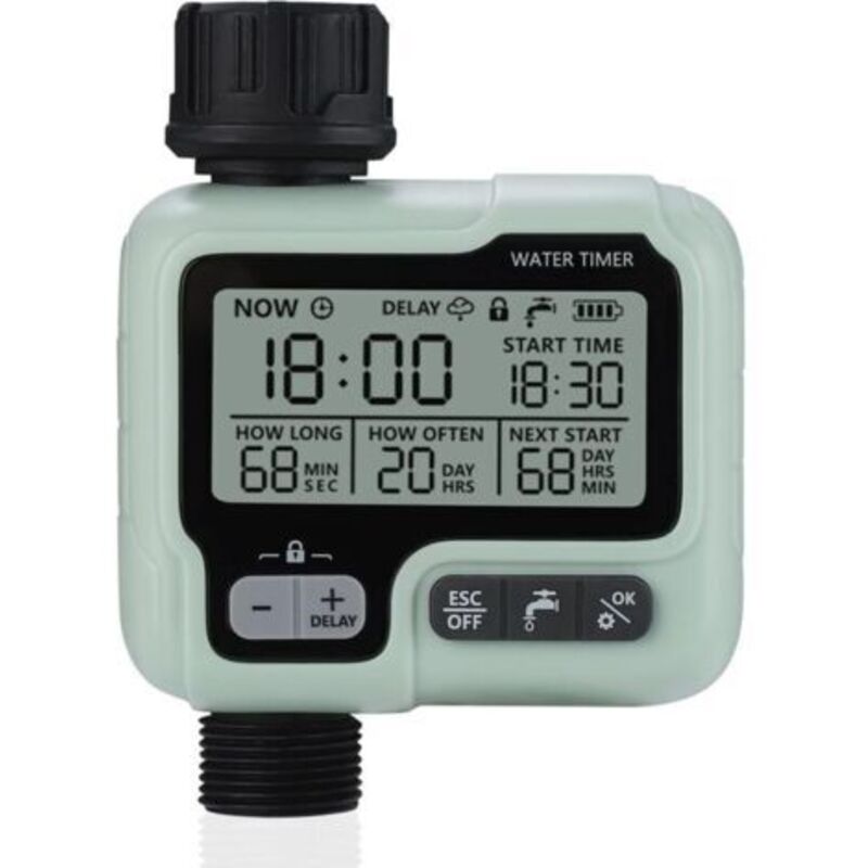 Johgee Automatischer Bewässerungs-timer, Tropfbewässerungs-timer, Wasserdicht Und Für Den Außenbereich Geeignet, Mehrer