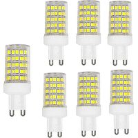 6er-pack Led-g9-lampen 10w (entspricht 100w Halogenlampe) G9 1000lm, Kaltweiß 6000k, Keramiksockel, Nicht Dimmbar, G9-kapsellampe 220v