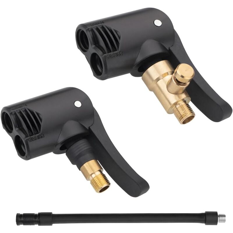 Adapter Für Autoreifenventil, Luftpumpe Mit Messingdüse Zum Aufpumpen, Ersatz-pumpenkopf Mit Gewinde Und Doppelventil Für Auto-, Fahrrad- Und Motorradreifen