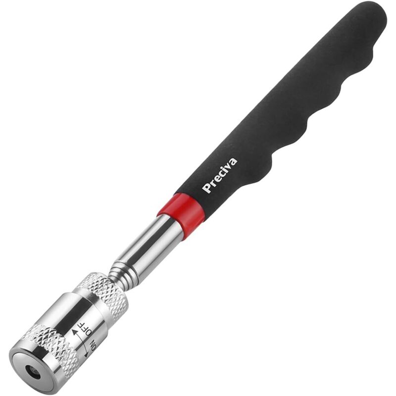 Teleskopisches Magnet-aufnahmewerkzeug Mit Schaumstoffgriff Und Lcd-display, Ausziehbar Von 19 Bis 69 Cm, Ideal Für Ecken Und Dunkle Stellen.