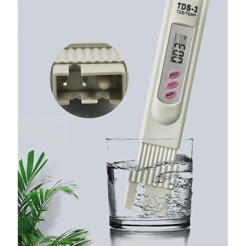 Tds-messgerät - Trinkwasserqualitätstester - Hohe Präzision - Messbereich: 0-9999 Ppm - Digitaler Reinheitstester Für Pools, Whirlpools, Aquarien