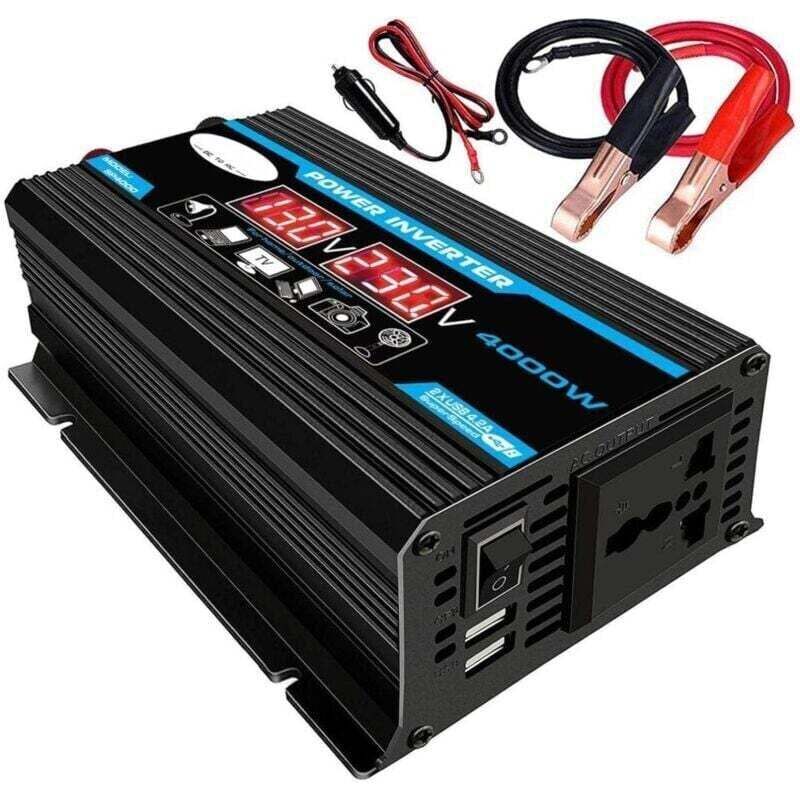 4000w Wechselrichter 12v Auf 220v / 110v Led Auto-stromwandler Ladegerät Adapter Dual-usb Spannungswandler Modifizierte Sinuswelle 12v-220v