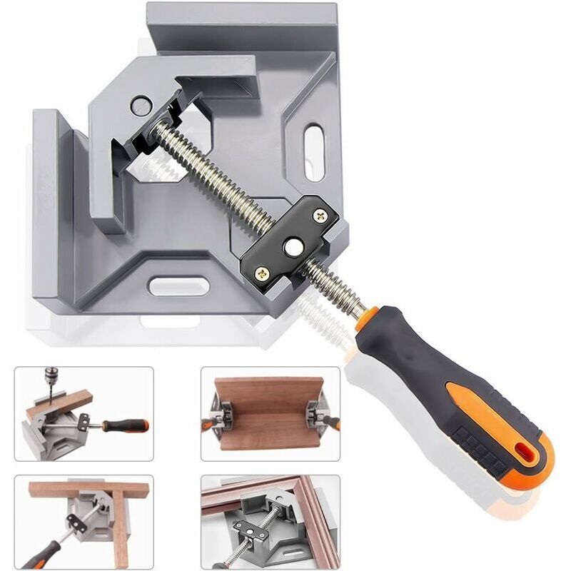 Serra Angolare, 90° Einhand-winkelschraubzwinge Aus Aluminium Mit Einer Öffnungskapazität Von 70 Mm Für Holzbearbeitung, Ingenieurwesen, Schweißen, Tischlerei