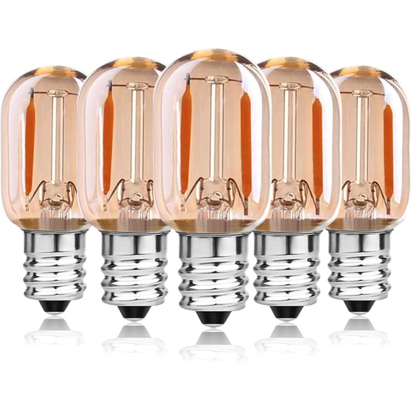 1w E14 Led-glühbirne Mit Filament, Entspricht 10w, T22 Glühbirne Für Dunstabzugshaube, Kühlschrank, Kristallleuchter, Salzlampen, Nachtlicht Für Kinder, Röhrenförmig Warmweiß 2200k, Nicht Dimmbar, Dek