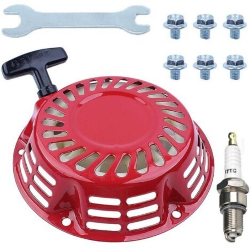 Starterset Mit Rückholfeder Für Honda Gx200 Gx160 Gx140 Gx120 168f Und 5,5-ps-6,5-ps-motor, Starter Mit Schrauben Und Zündkerze, Seilzugstarter Ersatzteile
