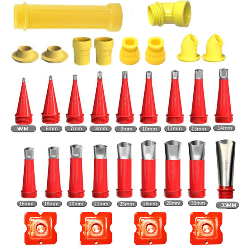27-teiliges Set Silikon-düsen Für Dichtmassen, Universelle Edelstahl-siliziumdüse, Integrierter Applikator Für Silikondichtungen, Werkzeug Zur Glättung Von Klebstoff Und Dichtmittel