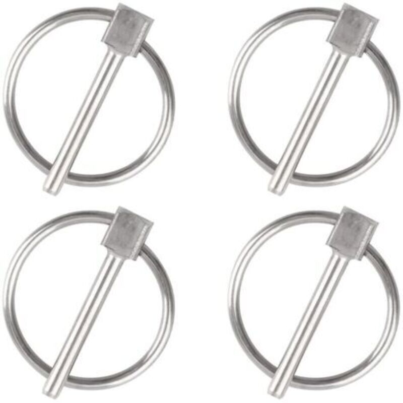 Sicherungsstift, 4 Stück Durchmesser 3 Mm Aus Edelstahl, Runder Sicherungsstift, Anhängerverriegelungsstift, Lynch-befestigungsstift Für Reitplatz, Bauernhof, Rasen