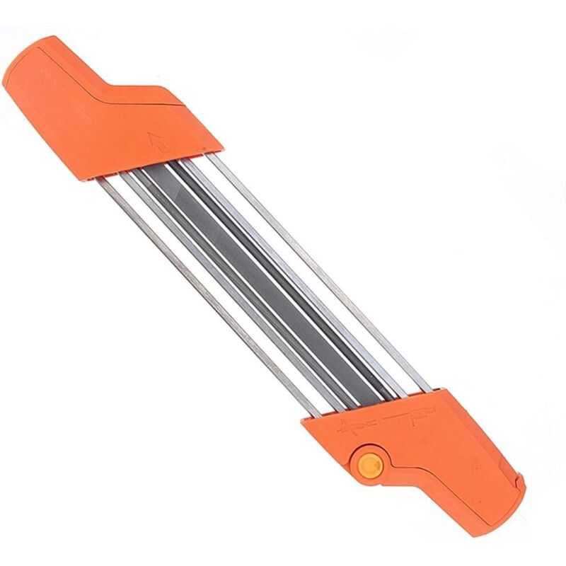 Easy File 2-in-1 Kettensägenfeile 3/8"/4,0 Mm, Schnelles Schärfset Für Kettensägenzähne Mit Griffen, Kompatibel Mit Allen Marken Von Kettensägen Mit 3/8"-teilung.