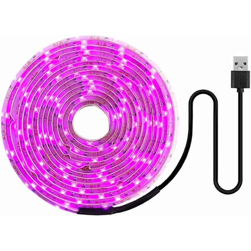 Led-pflanzenlampe 5v – Vollspektrum 2835 Smd – 2m Wasserdicht Für Pflanzenwachstum – Energieeffizient Und Einfache Installation