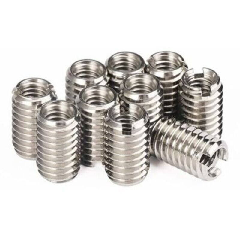 10 Stück Gewindeeinsätze Aus Metall, Selbstschneidende Gewindeeinsätze Mit Innengewinde M4 X 0,7 Mm Und Außengewinde M6 X 1 Mm, Länge 10 Mm, Gewindeeinsätze Für Mechanische Ausrüstung Von Dampfturbine