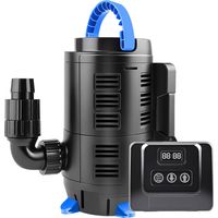 Einstellbare 80w Eco Motor Teichpumpe Für Außenbereich, 8000 L/h Bachlaufpumpe Mit Multifunktionalem Controller Für Gartenteich, Fischteich Und Brunnen