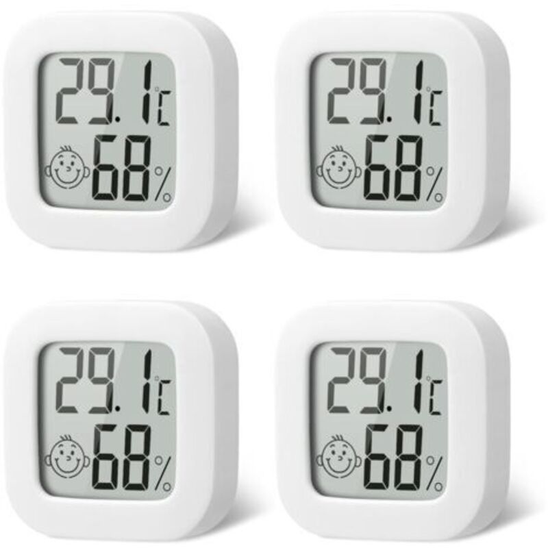 Pack Innen-thermometer Mini Thermometer Hygrometer Hochpräzise Temperatur- Und Feuchtigkeitsmesser Monitor Mit Luft-komfort-symbol Für Küche, Babyzimmer, Gewächshaus, Lager Und Büro
