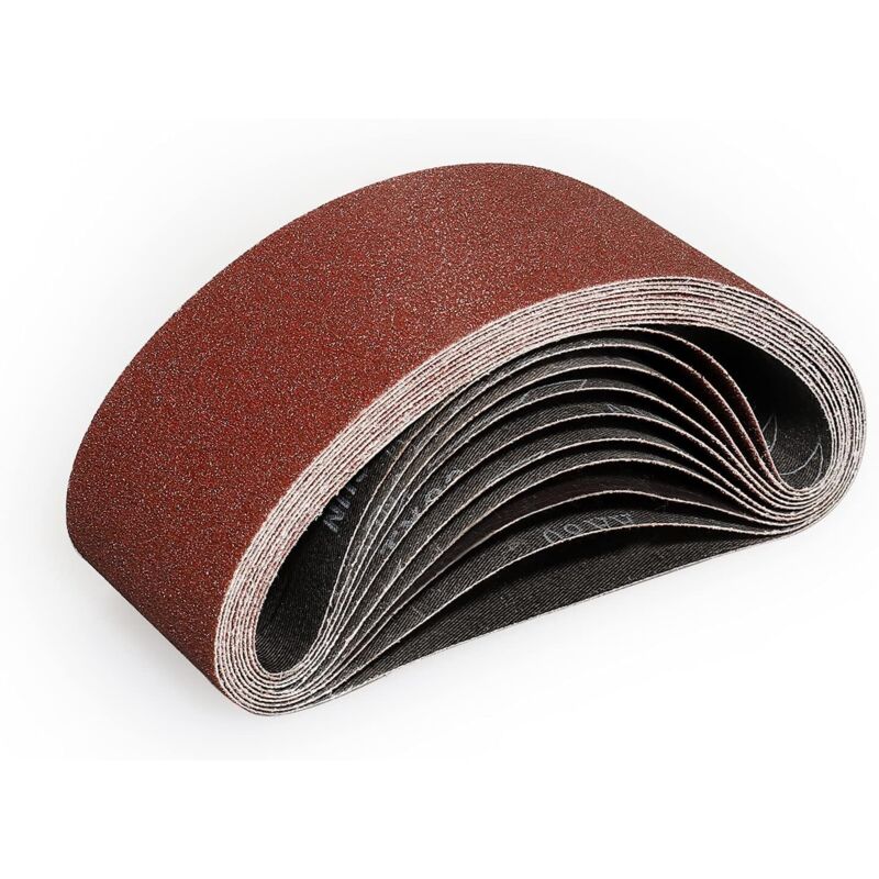 Schleifbänder 75x533 Mm – 10er-pack – Körnung 80 Zum Schleifen Von Hartholz Und Nichteisenmetallen – Antistatisch Und Waschbar - Mm-10