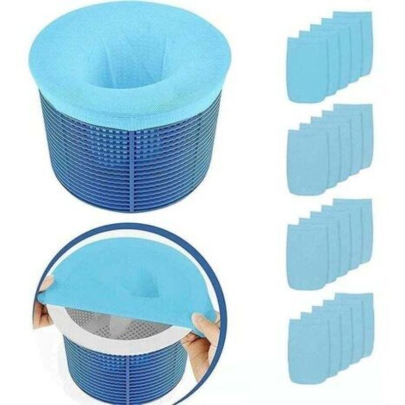 Set Aus 20 Wiederverwendbaren Und Super Elastischen Abschäumsocken Für Den Pumpenkorb Von Pool- Und Whirlpool-spas