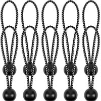 10 Stück Elastische Spanner, Robust Und Langlebig Gummiseil-kugeln Und Zeltclips, Planenspanner Mit Kugel Für Pavillon, Plane, Camping, Zelt (schwarz Weiß) H260
