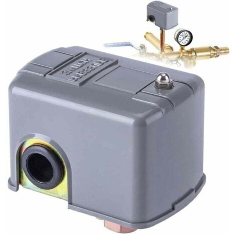 Druckschalter Für Wasserpumpe, Druckkontrollschalter 40-60 Psi, Einstellbare Doppelfeder, 110v-230v, Selbstansaugende Gartenwasserpumpe