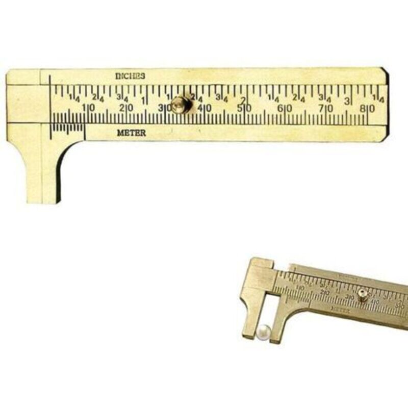 Schieblehre, Mini-schieblehre, Messing-schieblehre, Doppelskalen-schieblehre, Für Präzise Außenmessungen, 80 Mm
