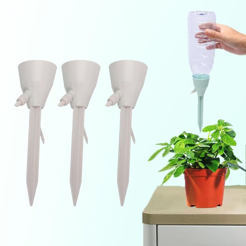 Einstellbares Automatisches Bewässerungssystem, Schalter Mit Langsamer Freigabe Und Tropfdüse, Die In Blumentöpfe Eingesetzt Werden Kann (weiß, 3er-pack).