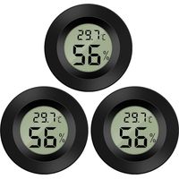 Mini Digitales Lcd-thermometer Und Hygrometer -50 Bis 70 °c, 10–99 % Rf, Tragbar Für Büro, Küche, Humidore, Inkubatoren, Reptilien (3 Stück - B)