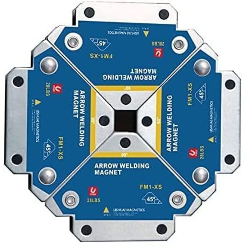Magnete Per Saldatura, 4 Pezzi, Forza Di Tenuta Del Magnete Per Saldatura 13 Kg, Supporto Per Saldatura, Posizionatore Magnetico Quadrato 45° 90° 135°, Strumenti Di Localizzazione Ausiliari Multi-ango
