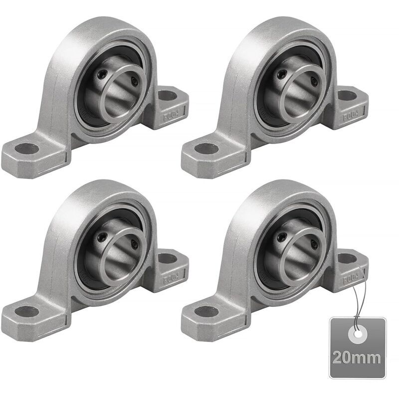 4 Stück Blocklager, Lager, Kugellager, Zinklegierungslager, Sockellager, Kugellager Mit Massivem Gusseisensockel (größe: 20 Mm)