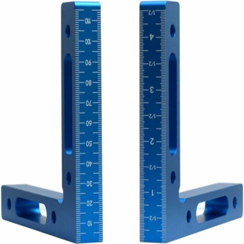 2er-set 90-grad-winkel Aus Aluminiumlegierung, 12 X 12 Cm Spannquadrat, Rechtwinkelklemmen, L-förmige 90°-winkelklemme Zum Spannen Von Kästen
