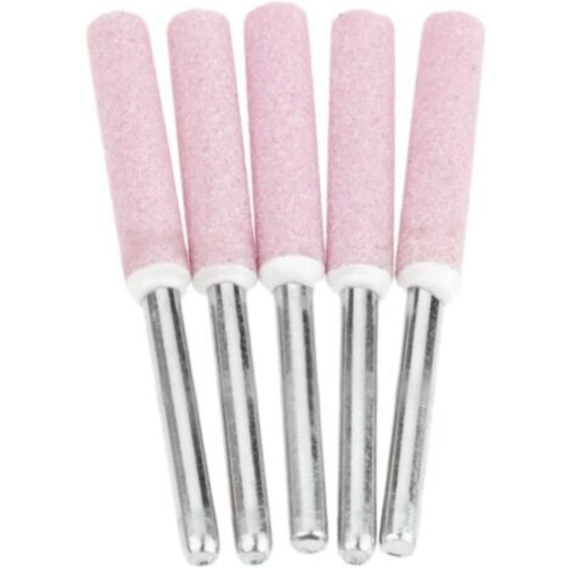 Satz Mit 5 Feilen Zum Schärfen Und Polieren Von Kettensägen, Schleifkopf Mit 4,8 Mm