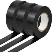 3 Rollen Isolierband, 20 M X 19 Mm Schwarzes Isolierband, Hochtemperaturbeständiges Klebeband, Elektrisches Klebeband Für Baustellen, Pvc-klebeband Zur Reparatur Von Drähten Und Kabeln
