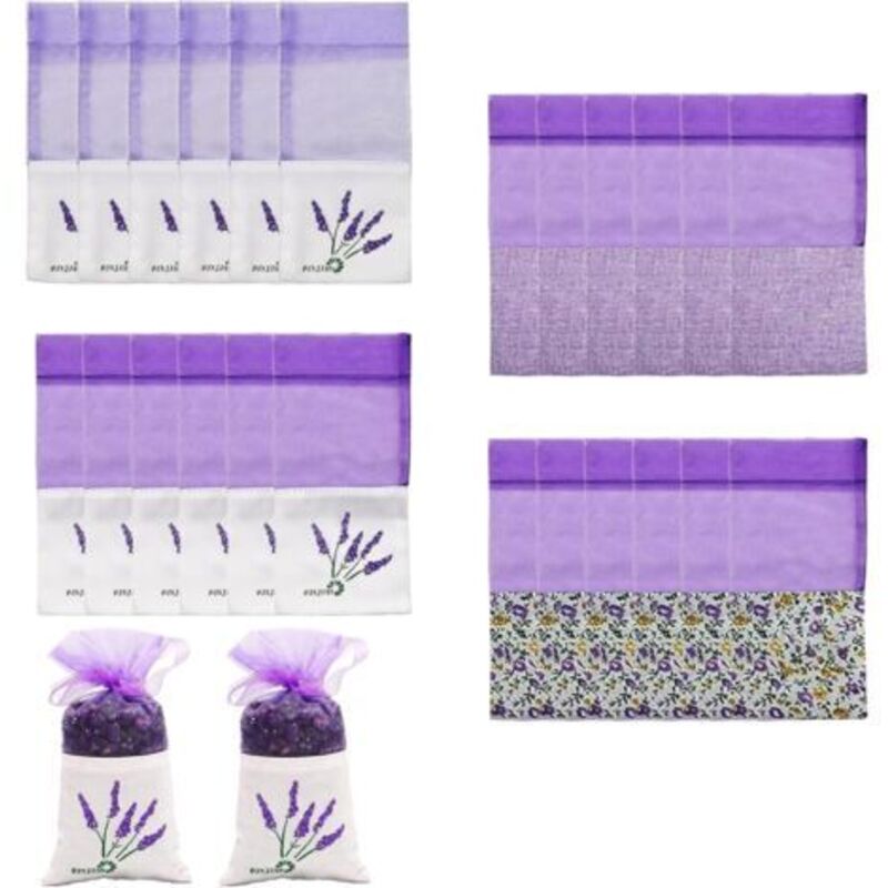 24 Stück Lavendelbeutel, Leere Baumwoll-gaze-beutel Mit Kordelzug, Leere Lavendelsäckchen, Duftbeutel Für Lavendel, Gewürze Und Kräuter