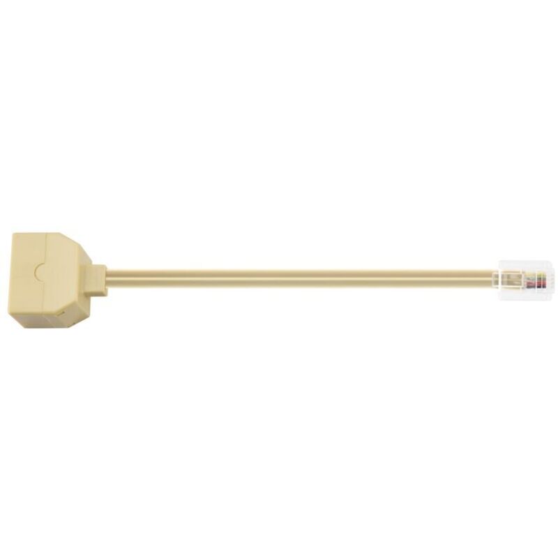 Rj11 6p4c Doppelport-adapter Buchse/stecker Telefonkabel-trenner Beige
