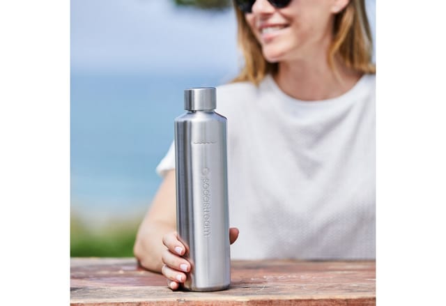 SodaStream Wassersprudler Flasche Metallflasche DUO Thermic, 0,8 l, (1-tlg), Kapazität von 680 ml bis zur Fülllinie