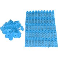 100 Nummerierte Ohrmarken Für Rinder (kühe, Schweine, Schafe), Präzise Identifizierung, Blau