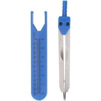 Edelstahl-ekg-zirkel, 0 Bis 2,4 Zoll Lineal, Messwerkzeug Für Technisches Zeichnen, Blau