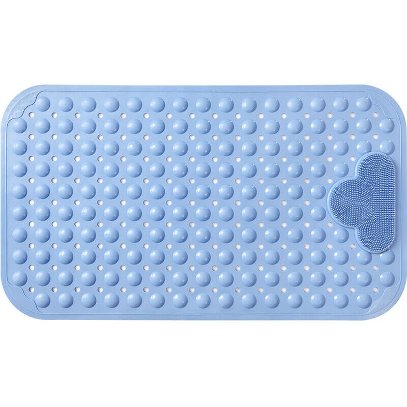 Antirutsch-duschmatte 70 X 40 Cm, Massage-badematte Mit Ablauföffnungen Und Saugnäpfen – Blau