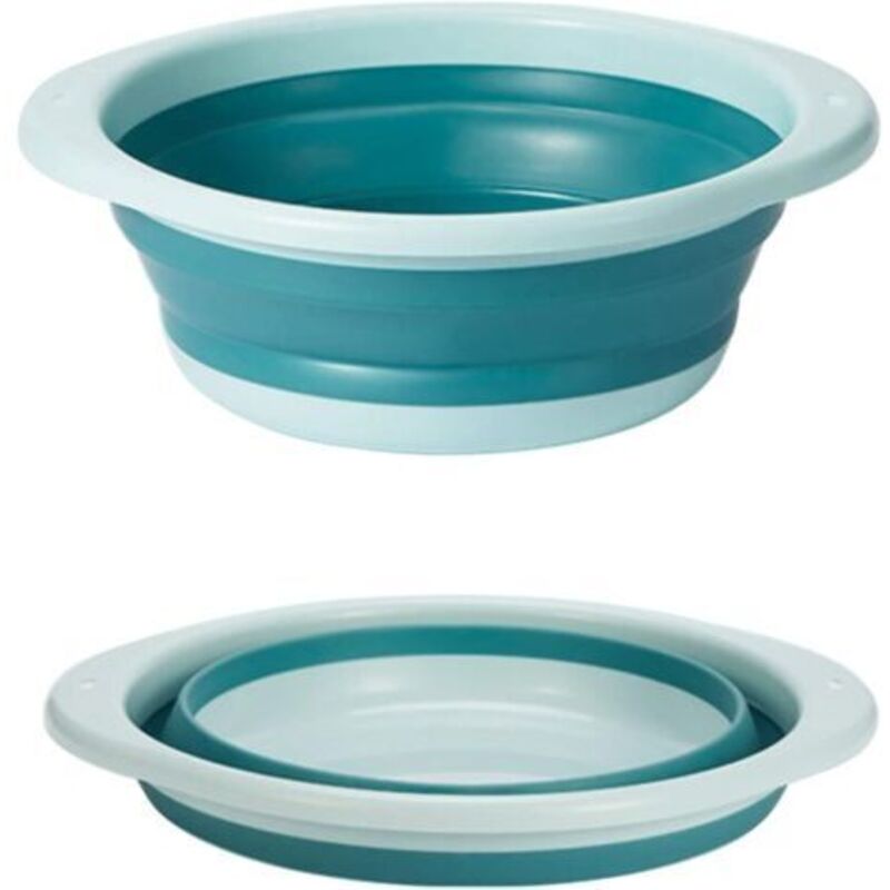 Bassine Einziehbar, Bassine Faltbar, Runde Faltbare Mittelgroße Multifunktionsschüssel Zum Abwaschen, Tragbare Platzsparende Klappschüssel Zum Waschen Von Gemüse, Geschirr, Unterwäsche (blau)
