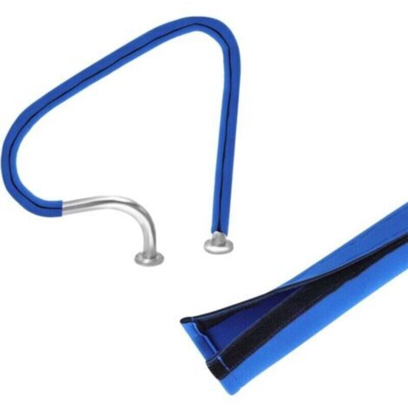 Aktuelle Poolabdeckung, Blaue Handlauf-poolabdeckung Mit Rutschfestem Klettband Für Einfaches Aufkleben (1,25 M Länge)