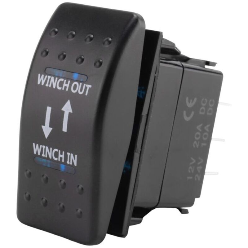 12v 20a Seilwinden-ein-aus-schalter, Kippschalter Mit 7 Pins, Blaue Led