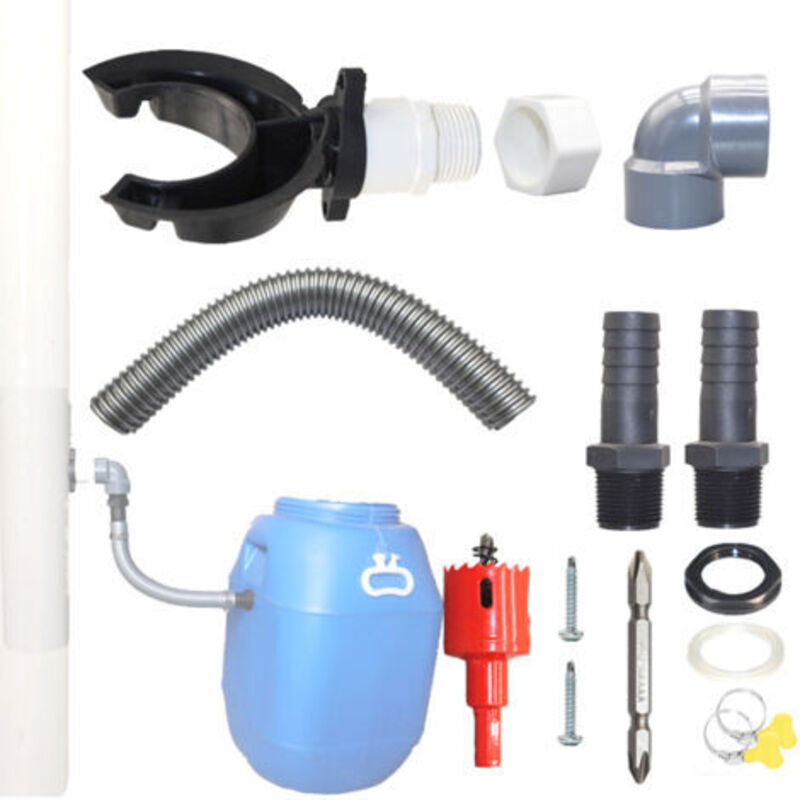 Freosen – Regenwassersammler Für Fallrohr Ø 100-110mm – Sammler Für Dächer Bis Zu 80m² – Kit Mit Montagezubehör