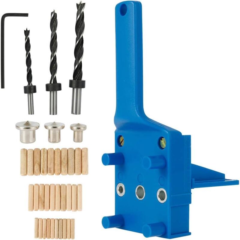 41-teiliges Dübelloch-bohrschablonen-set, Holz-dübel-bohrführung Mit Parallelanschlag, Zentrierbohrschablonen-kit Für 6 Mm/8 Mm/10 Mm Dübel